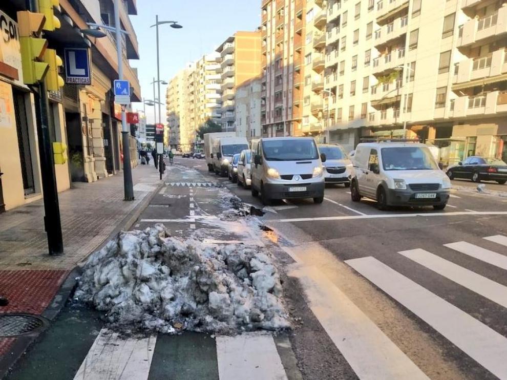 Avenida de Goya a la altura del paseo de Sagasta.
