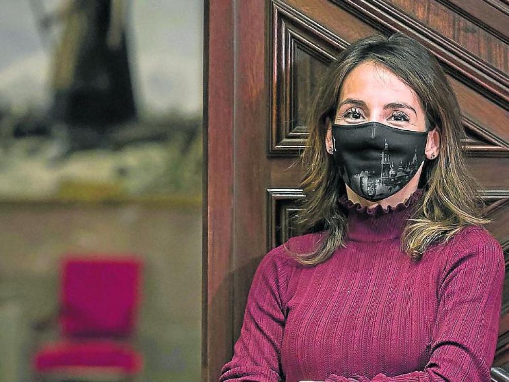 La concejal de Hacienda, María Navarro, en el Ayuntamiento.