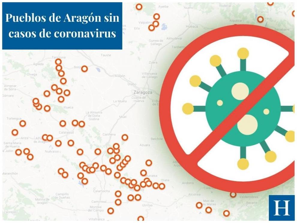 126 pueblos de Aragón sin casos de coronavirus