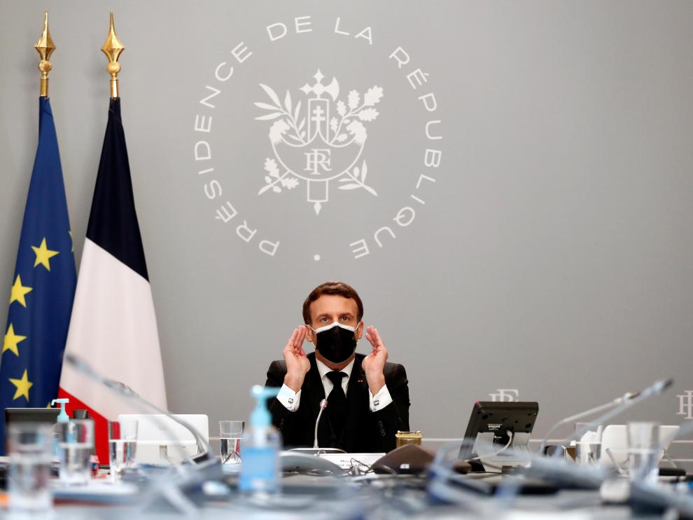 Macron meets ACT-A members who coordinate a global and united response to the COVID-19 pandemic