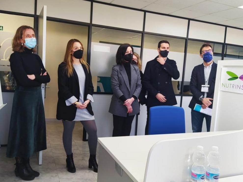 La consejera de Ciencia y Tecnología, Maru Díaz, en su visita a la Porcinnova