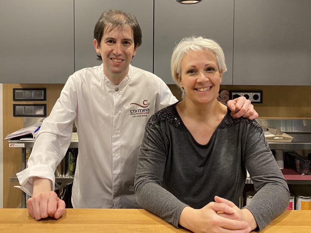 Iván Vilanova y Laura Mas, propietarios de Carmen Restaurante.