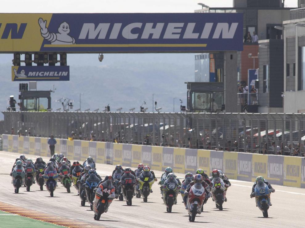 Carrera de Moto GP en el circuito de Motorland en la última edición celebrada, en 2019.