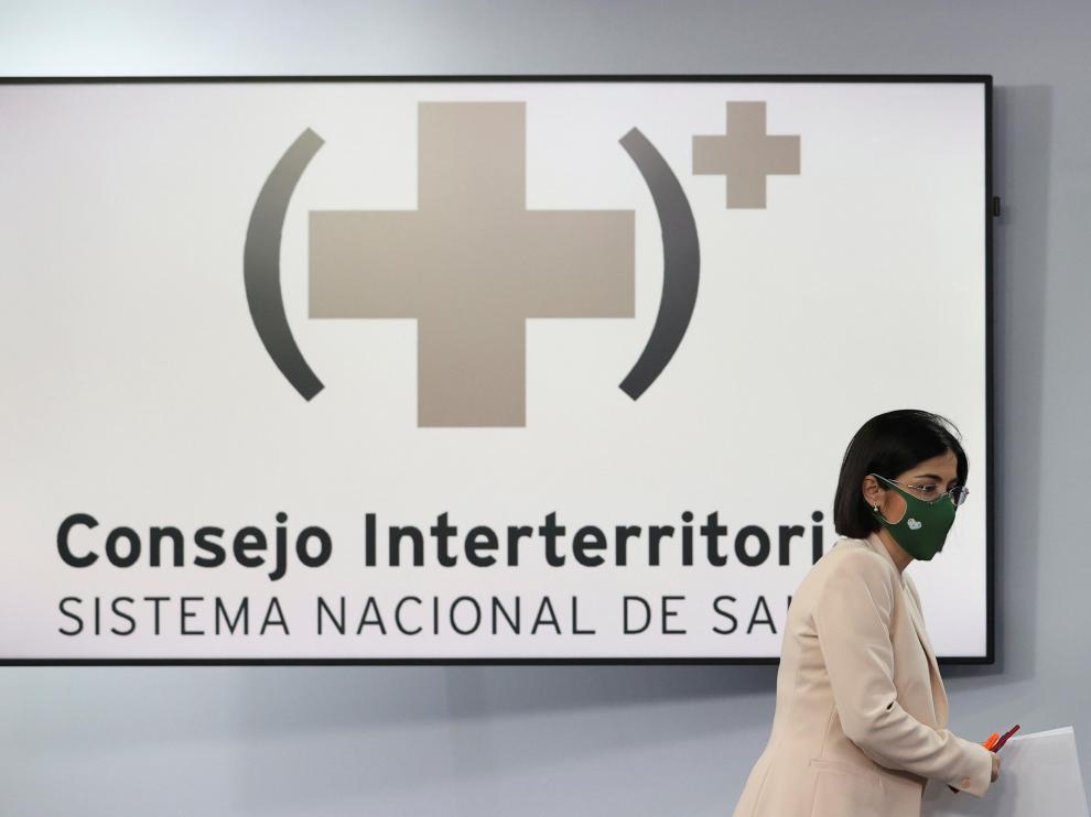 Carolina Darias, al término del Consejo Interterritorial de Salud.