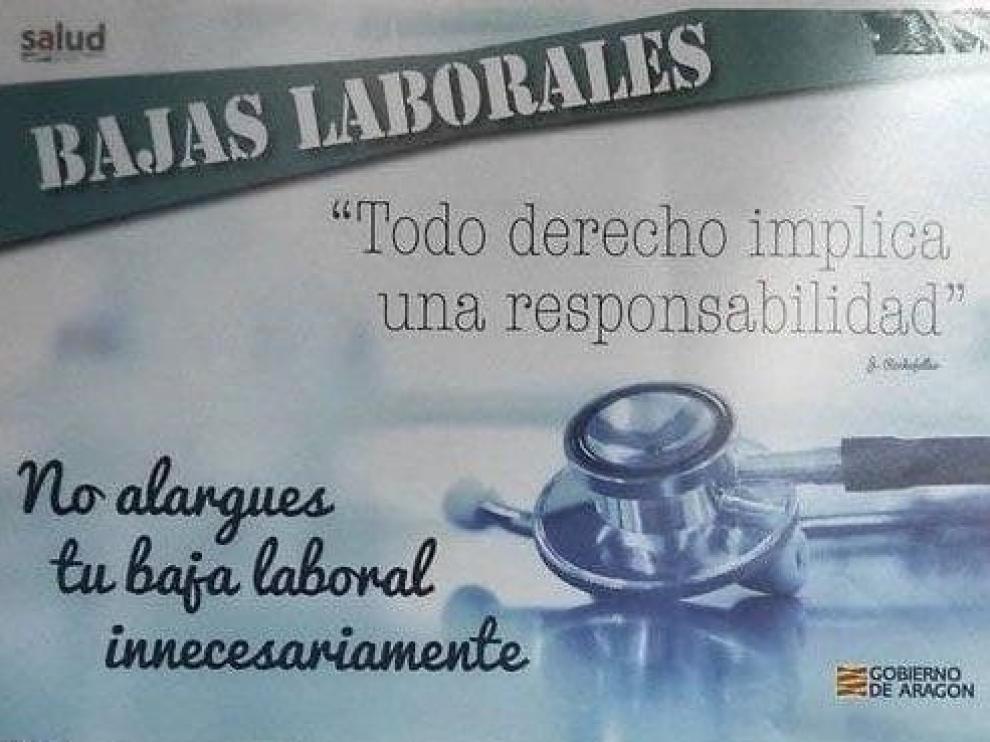 El cartel contra las bajas prolongadas.