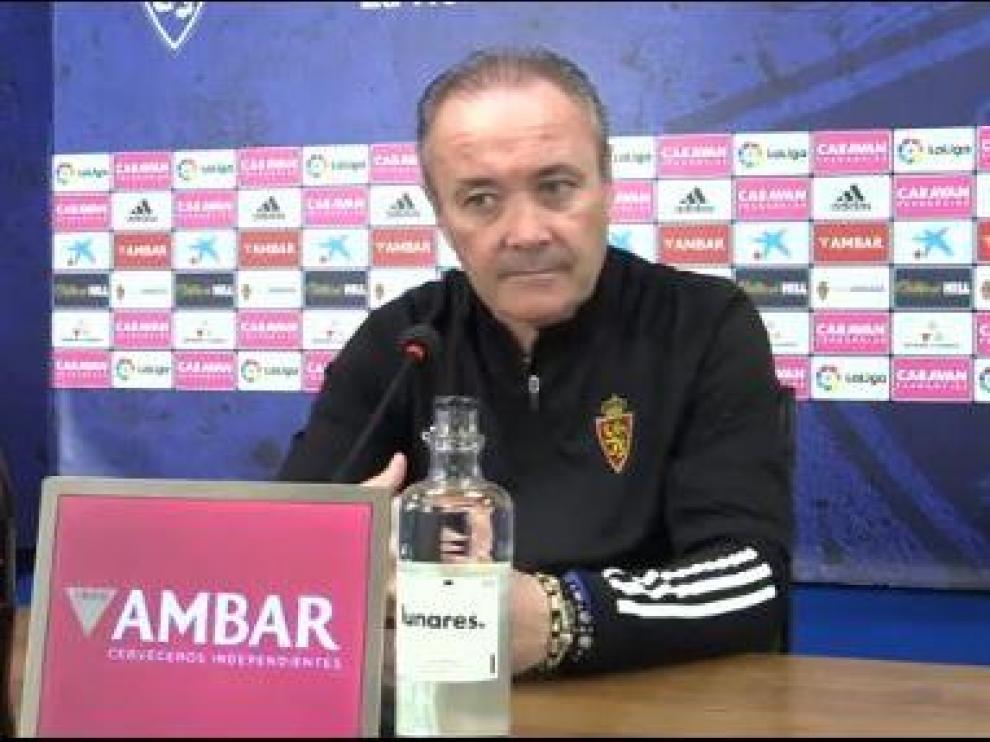 Juan Ignacio Martínez 'Jim', a primera hora de la tarde de este viernes, en la rueda de prensa previa al viaje a Oviedo.