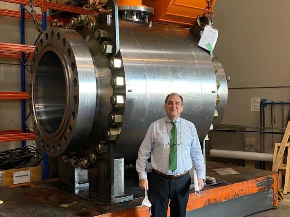 El director general de Ringo Válvulas, José Manuel García, en las instalaciones de la fábrica en el polígono Emprsarium.