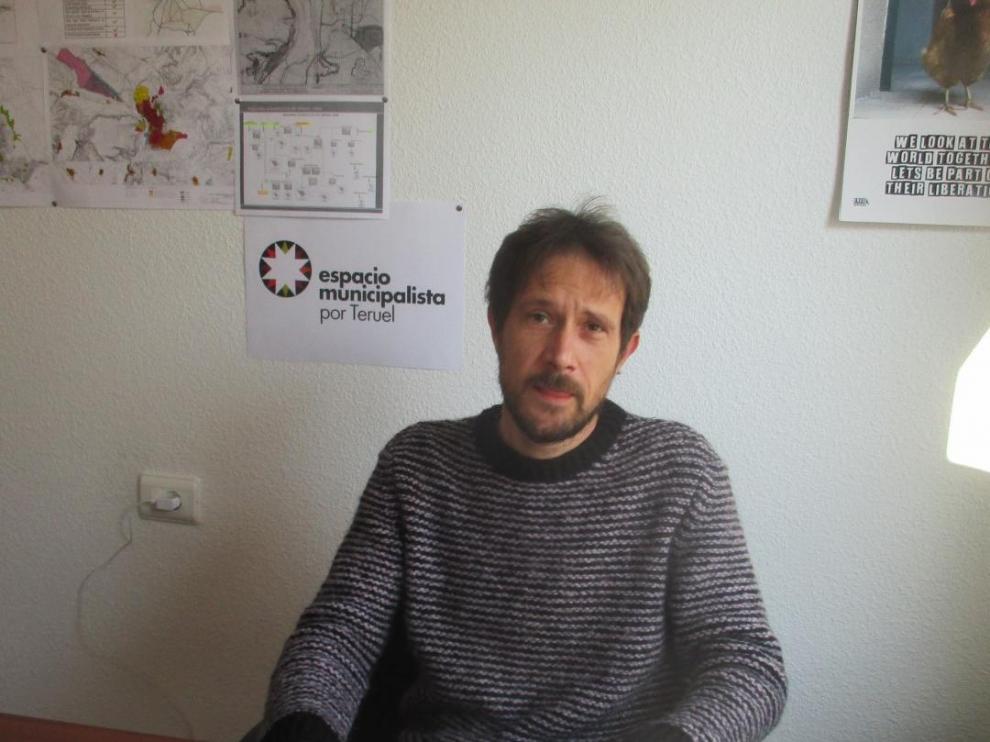 Zésar Corella, concejal de Espacio Municipalista en Teruel.