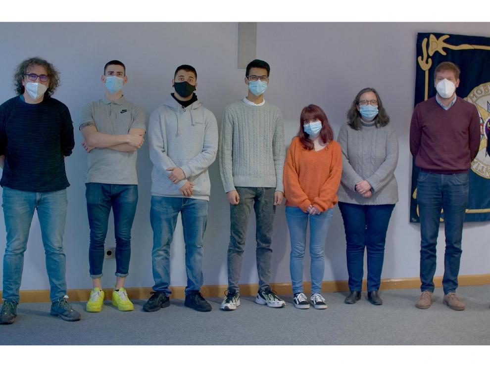 Los alumnos, en la reunión de clausura del proyecto