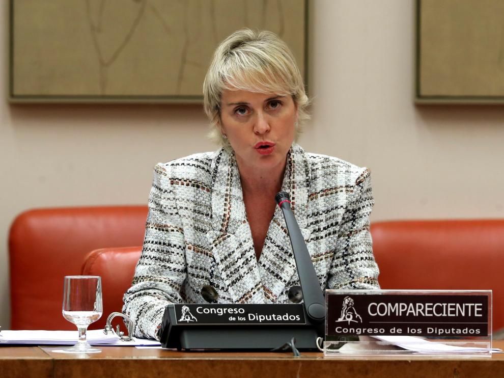 Carme Artigas, en su comparecencia este miércoles en la Comisión de Asuntos Económicos y Transformación Digital.