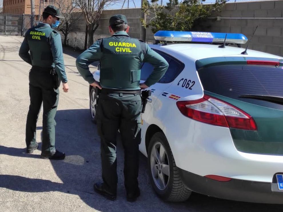 Patrulla de la Guardia Civil en Teruel