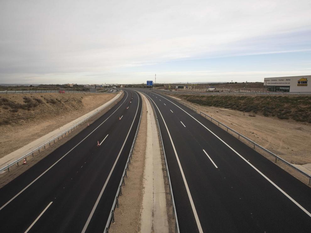 Una vista del nuevo tramo Figueruelas-Gallur de la autovía A-68.