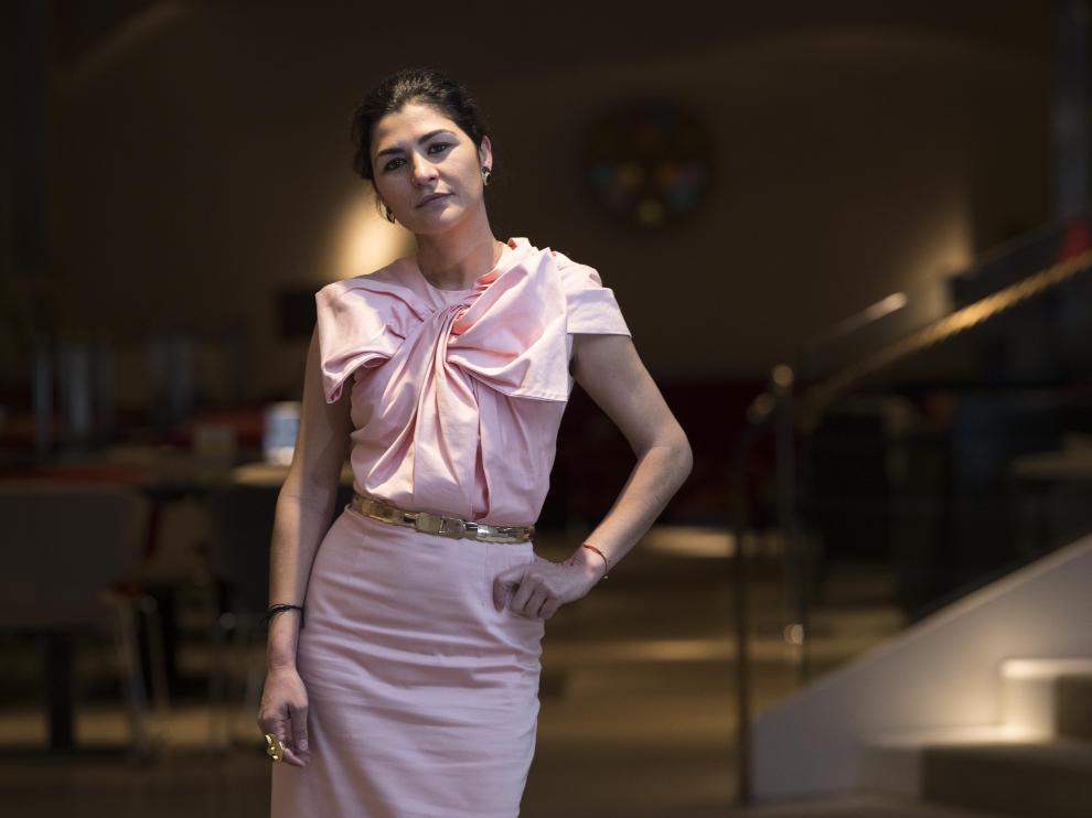La diseñadora María Barros, en Zaragoza.