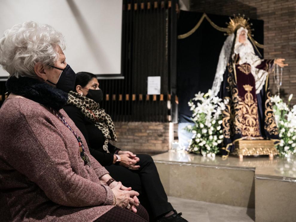 Nuestra Señora de las Lágrimas ya está expuesta al culto en la iglesia de San José Pignatelli de Zaragoza.