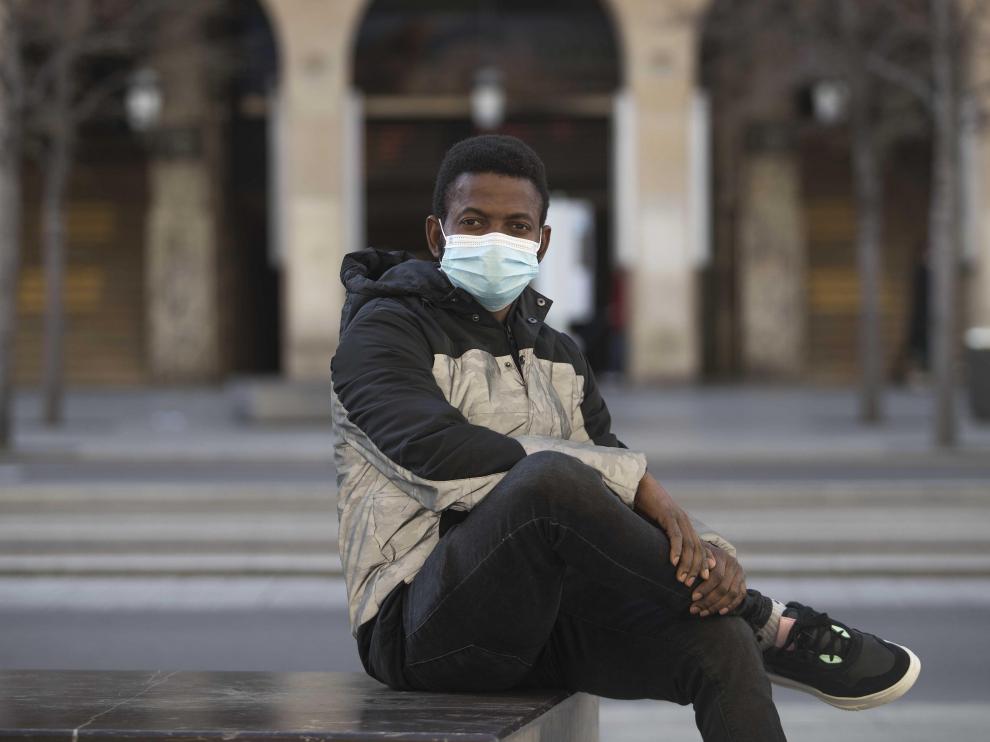 Bouba Touré, joven de Mali que vive en Zaragoza.
