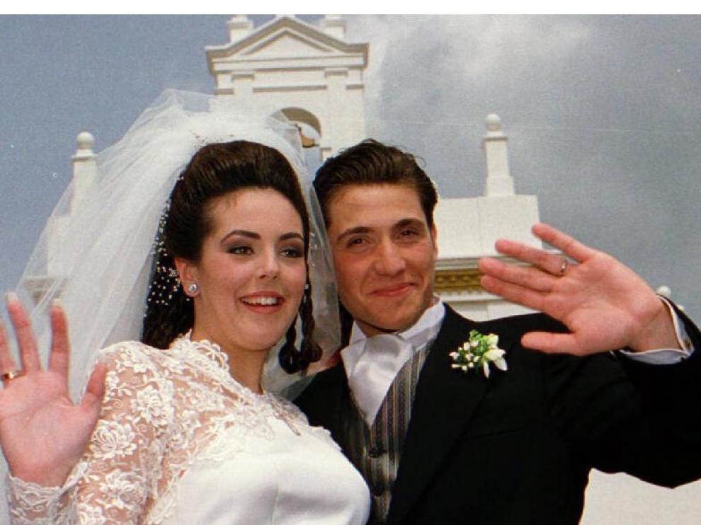 Imagen de la boda de Rocío Carrasco y Antonio David Flores, en el 96.