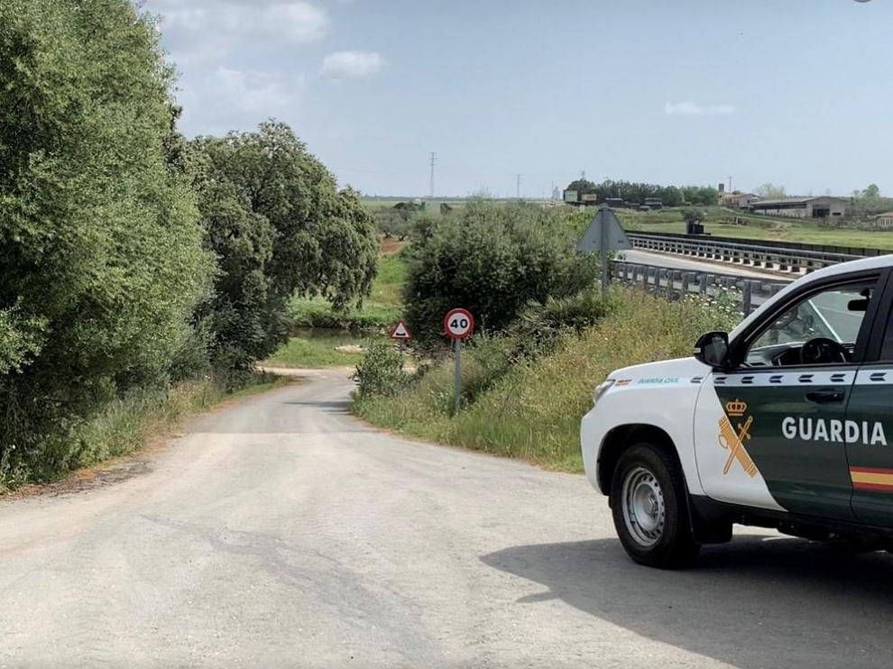 Sendero donde han ocurrido los hechos, en la localidad sevillana de Gerena