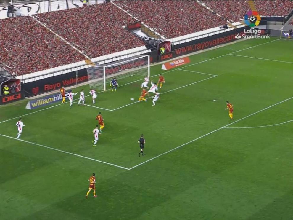 Vallecas. Minuto 47. Hubiera sido el 1-3.