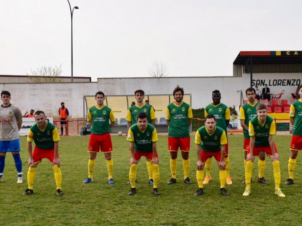 Once inicial del San Lorenzo en su partido frente al Tardienta.