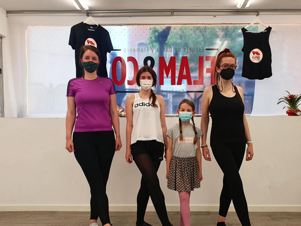 Alumnas del grupo de danza irlandesa en la academia Flam&Co.