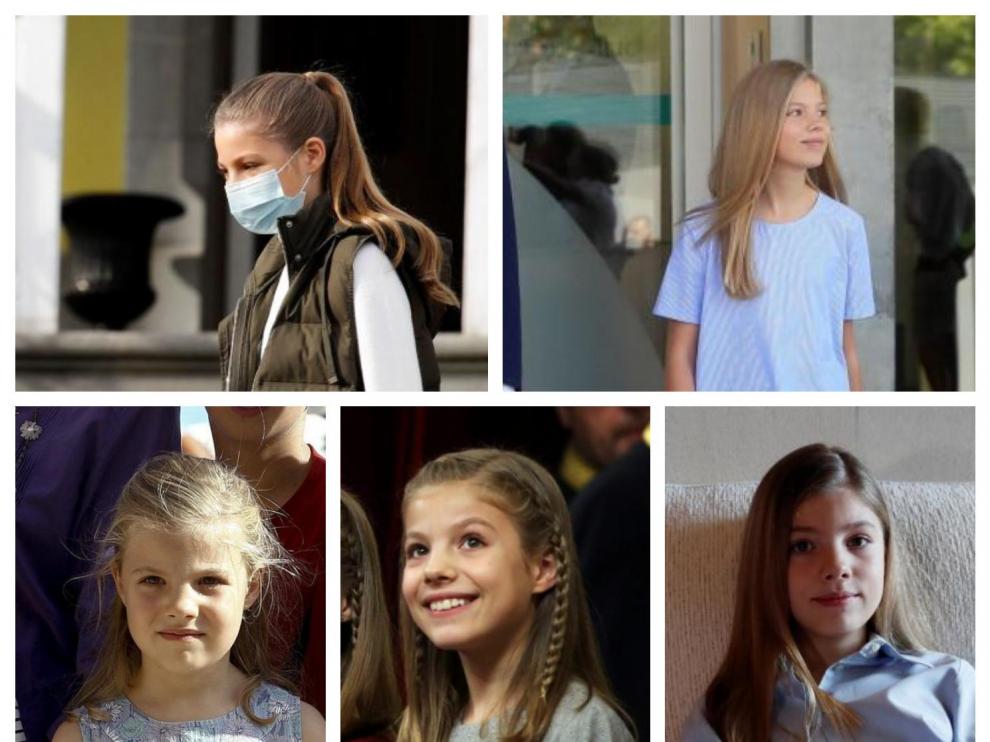 Combo de fotos de la infanta Sofía en los últimos años