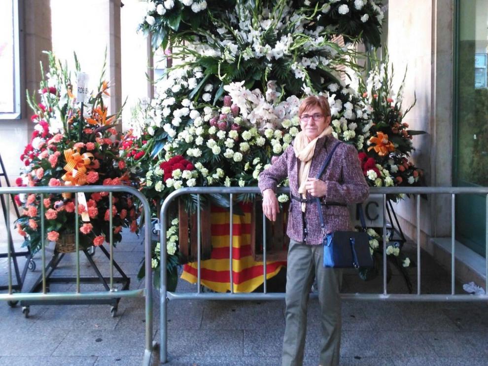 Rosa María Gimeno, un día del Pilar, en una foto facilitada por la familia.