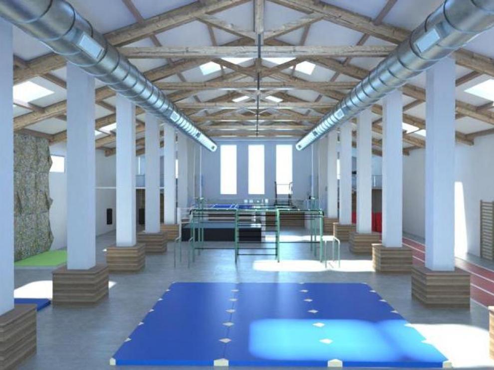 Aspecto que tendrá el nuevo gimnasio municipal.