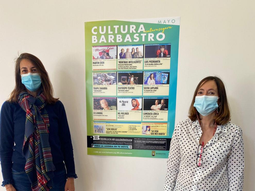 Blanca Galindo y Ana Escartín, concejal y técnico de Cultura