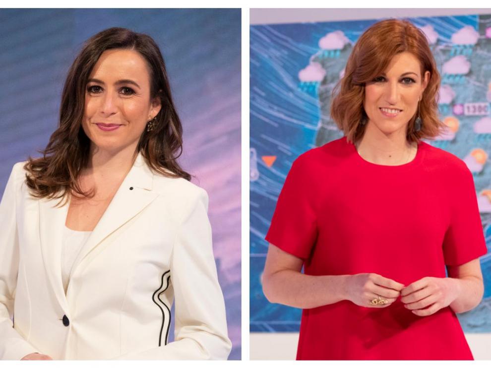 Silvia Laplana (izquierda) y Nuria Seró, meteorólogas de TVE.