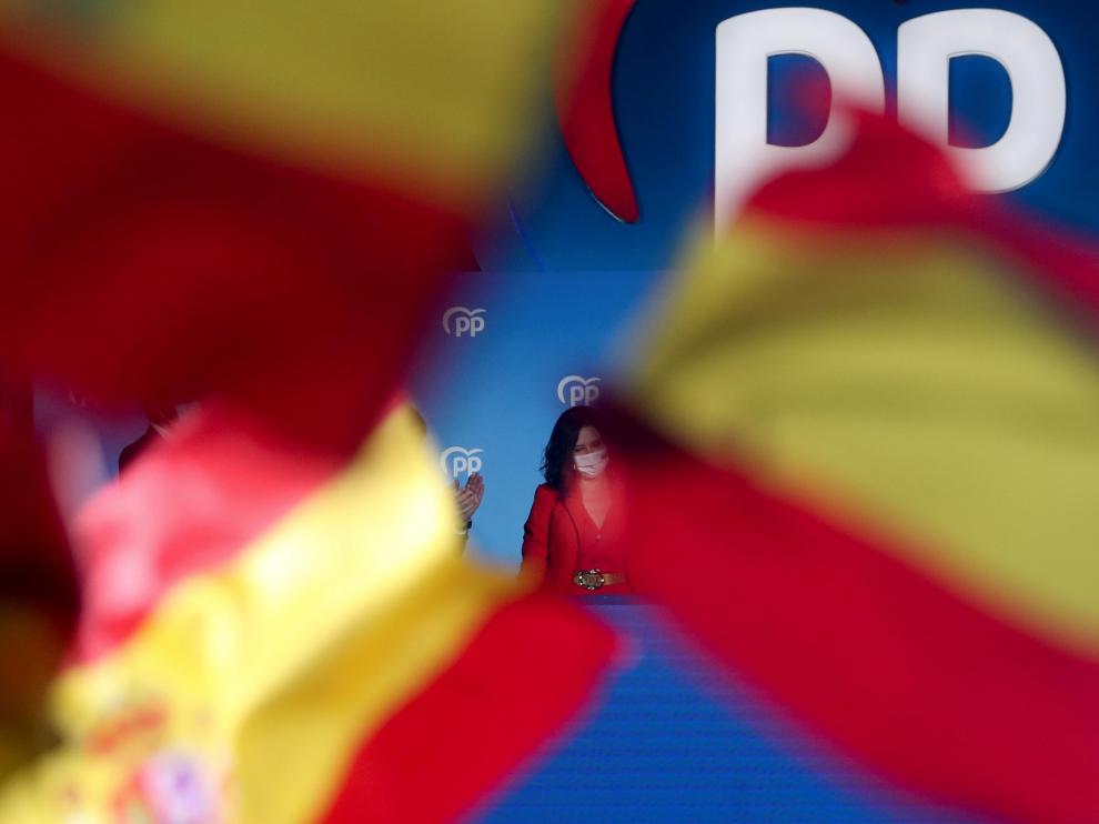 Isabel Díaz Ayuso, ganadora de las elecciones