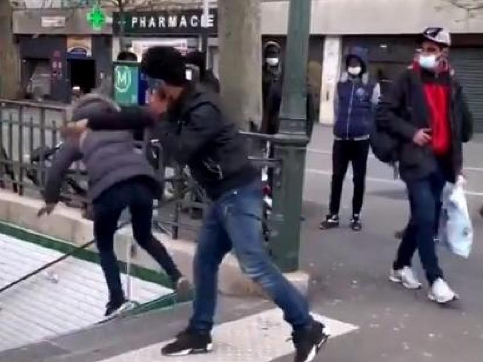 Momento de la agresión.