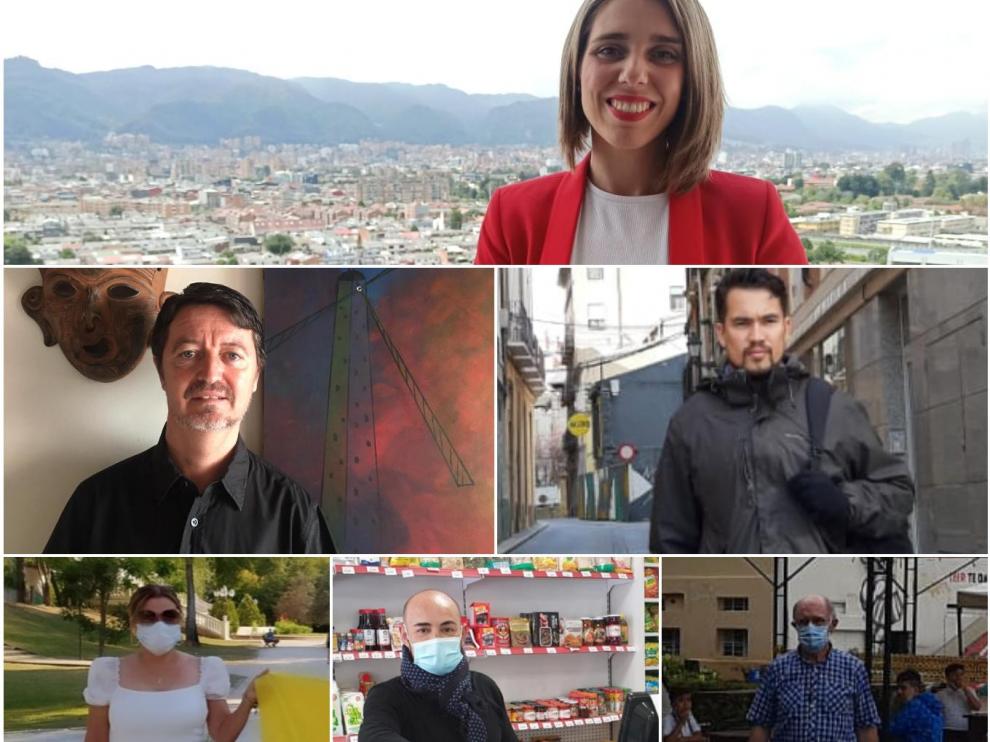 Arriba, la periodista Lucía Benavente. En el medio, el investigador Roberto Sancho (d) y el periodista colombiano Frascén