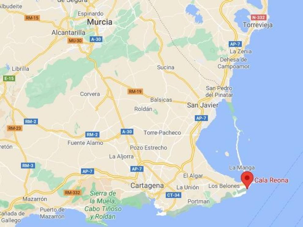 El suceso ha tenido lugar esta mañana en Cala Reona en Cartagena (Murcia).