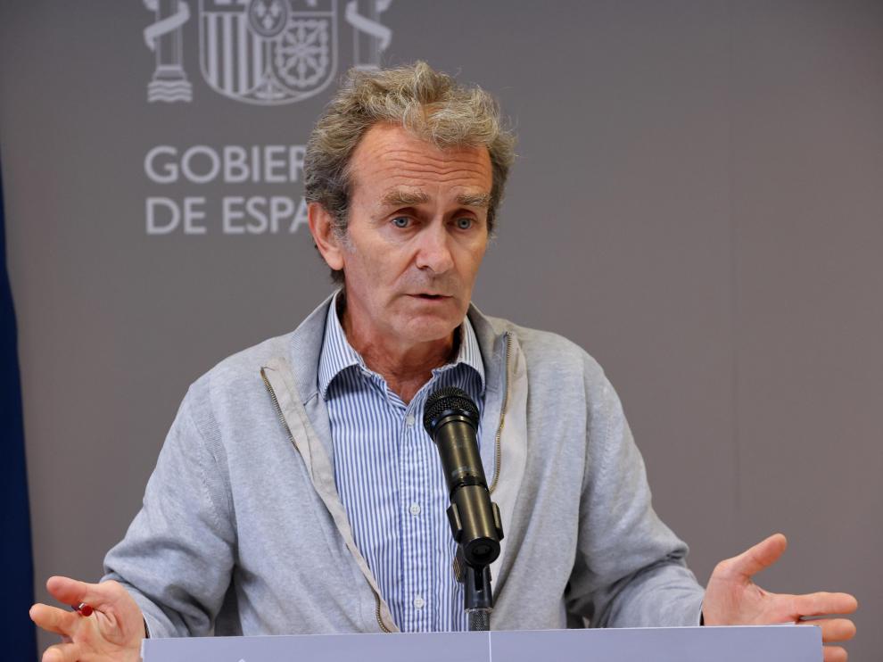 Fernando Simón, durante su comparecencia de este lunes, 10 de mayo.