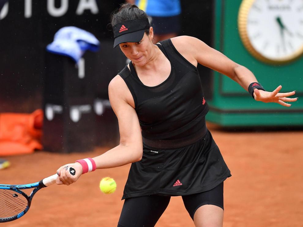 Muguruza, en acción en Roma