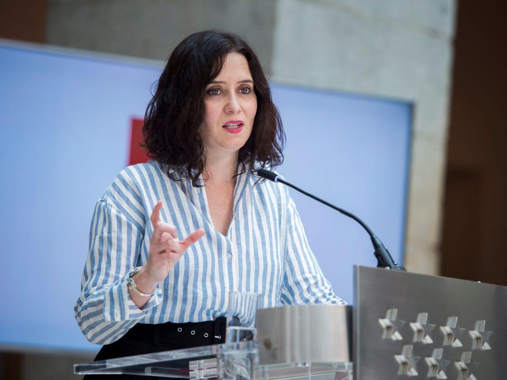 Isabel Díaz Ayuso, este miércoles.