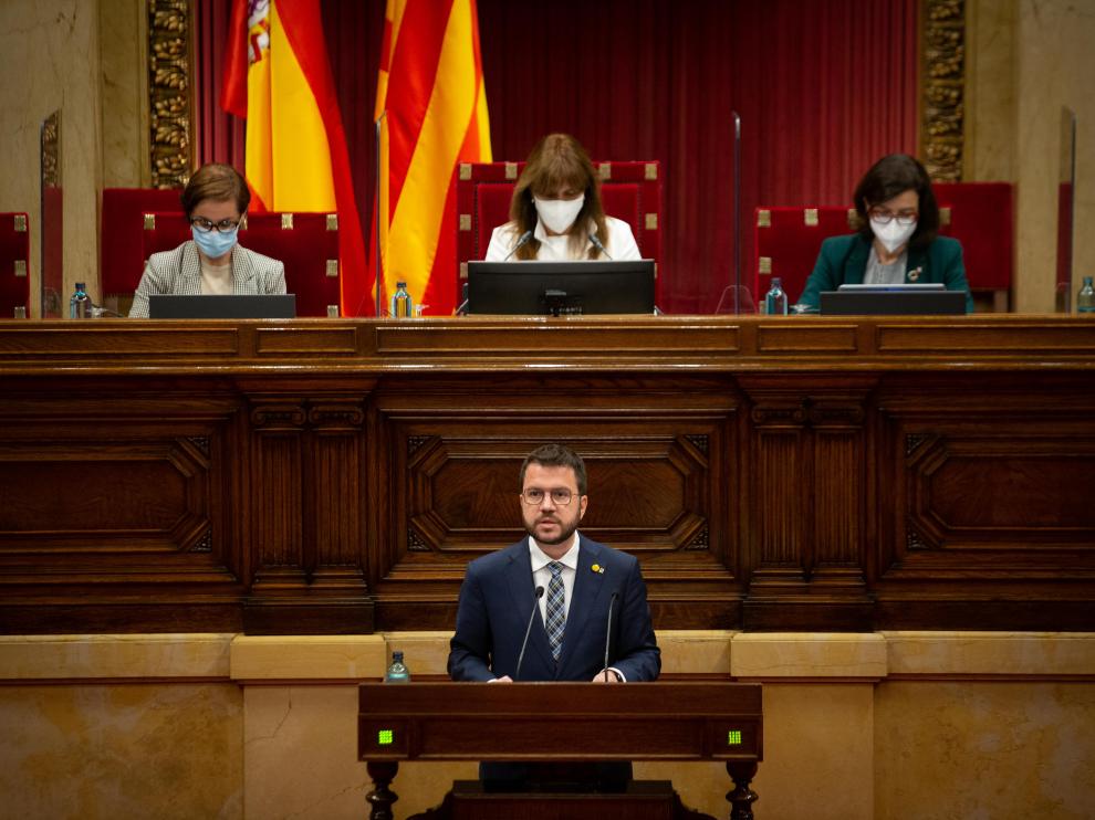 Pere Aragonès, este jueves en la sesión de control al Govern
