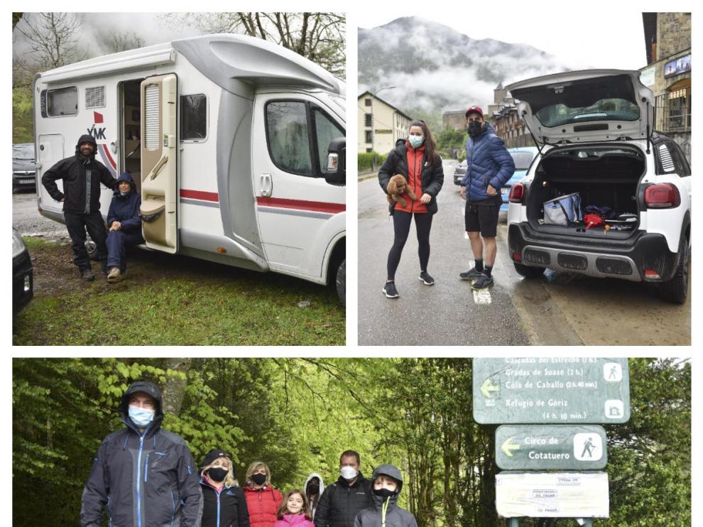 Visitantes de fuera de Aragón en el Pirineo en el primer fin de semana completo tras acabar el estado de alarma.