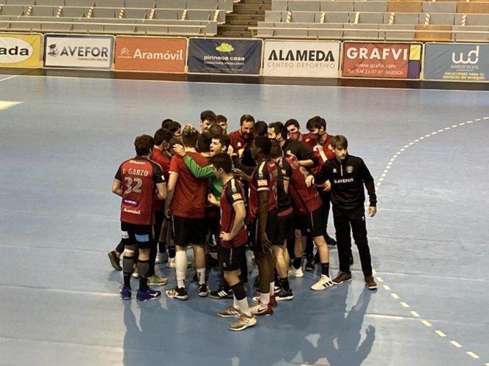 Los jugadores del segundo equipo del BM Huesca.