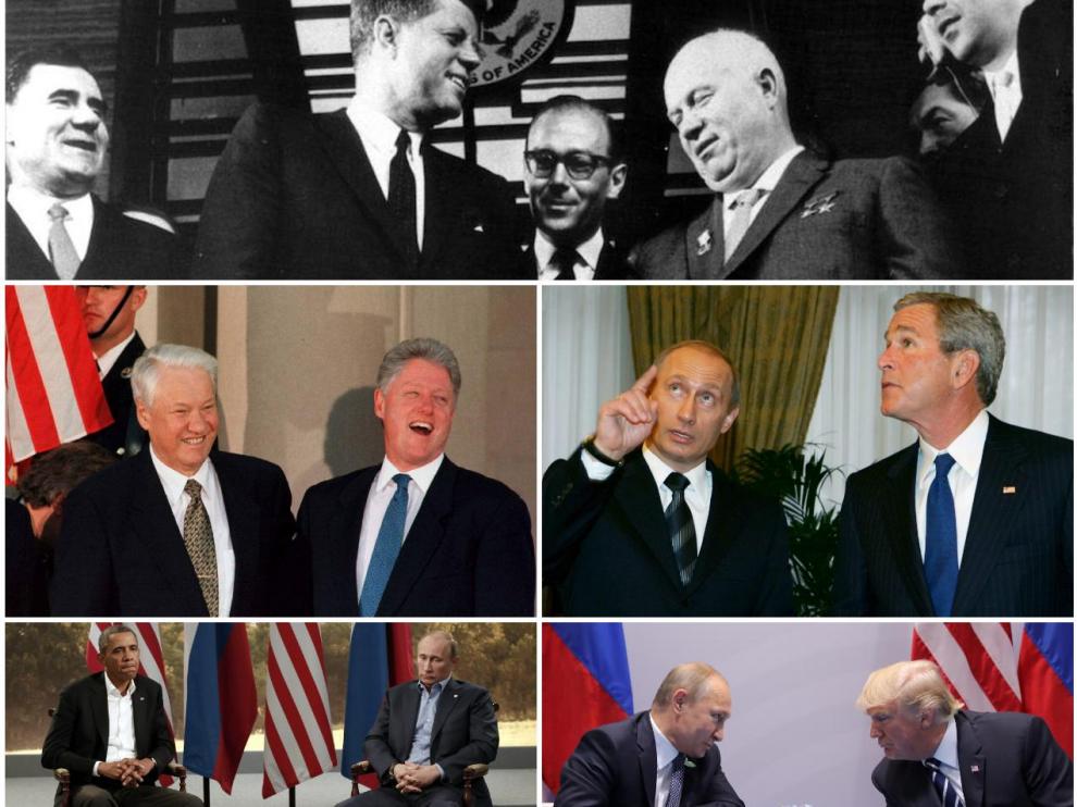 Las cumbres entre EE. UU. y Rusia, de la confrontación al humor absurdo
