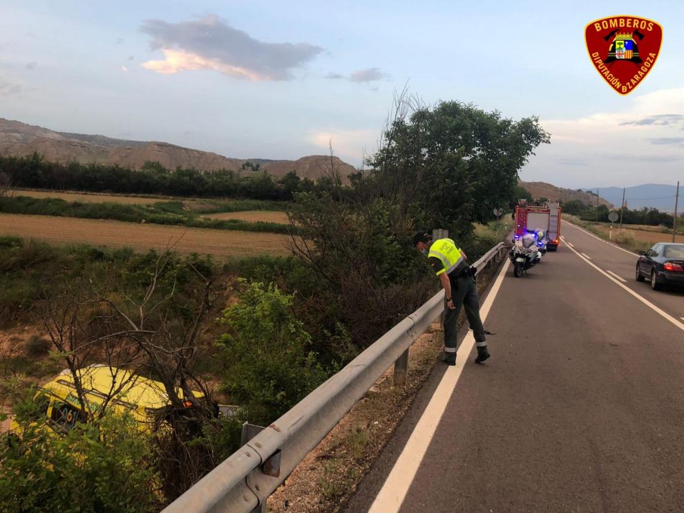 Accidente mortal de un motorista en la N-II entre Ateca y Terrer