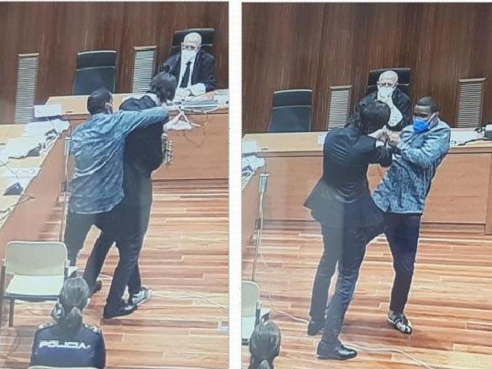 Abogado defensor y acusado interpretaron sobre el estrado su versión de los hechos. El letrado intentó utilizar con una pistola falsa, pero el presidente de la sala lo impidió.