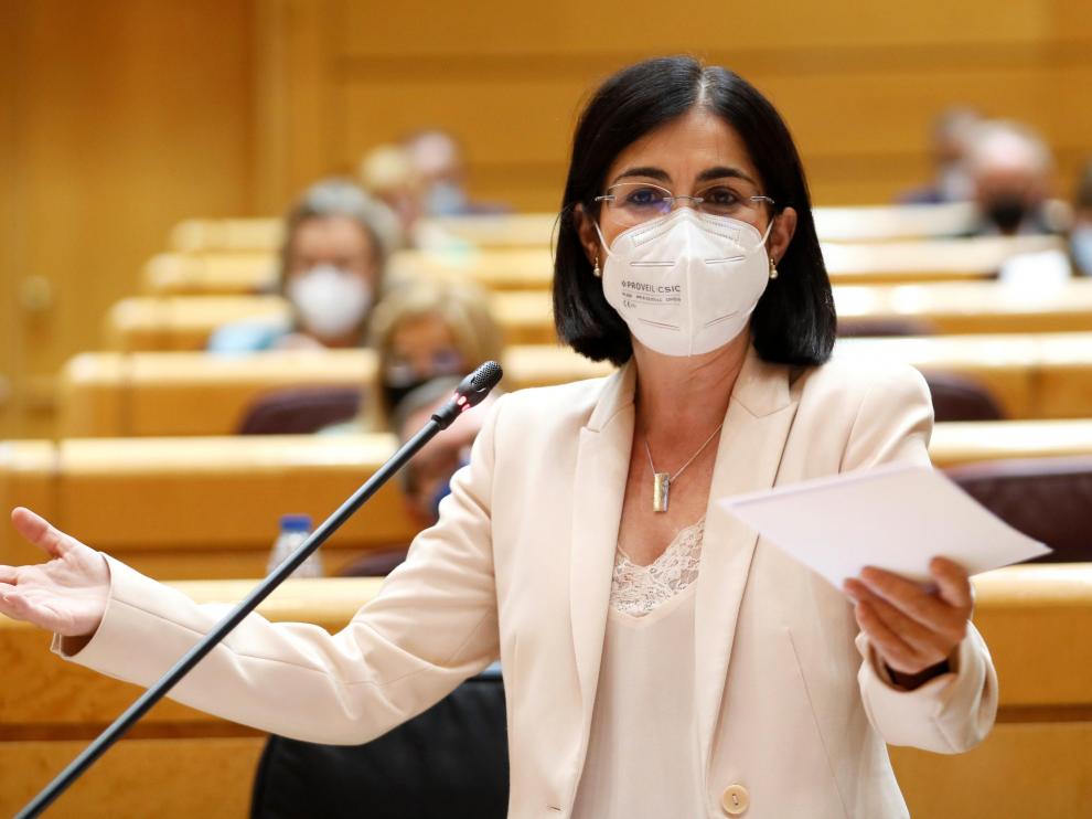 Carolina Darias interviene en el Senado.