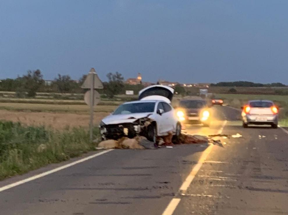 Imagen del accidente en Cabañas