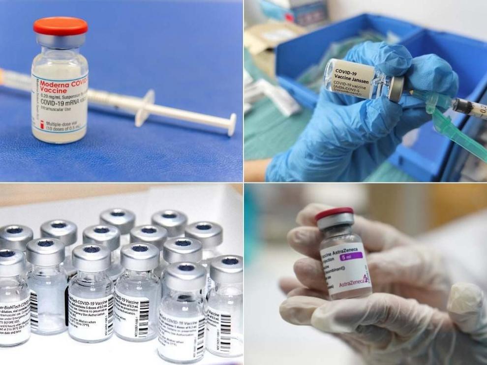 Vacunas de Pfizer, Moderna, Janssen y AstraZeneca