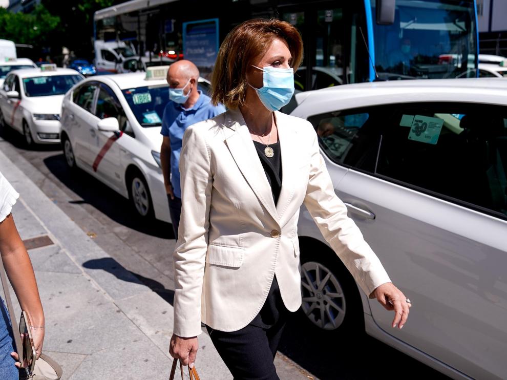 María Dolores de Cospedal, a su salida de la Audiencia Nacional.