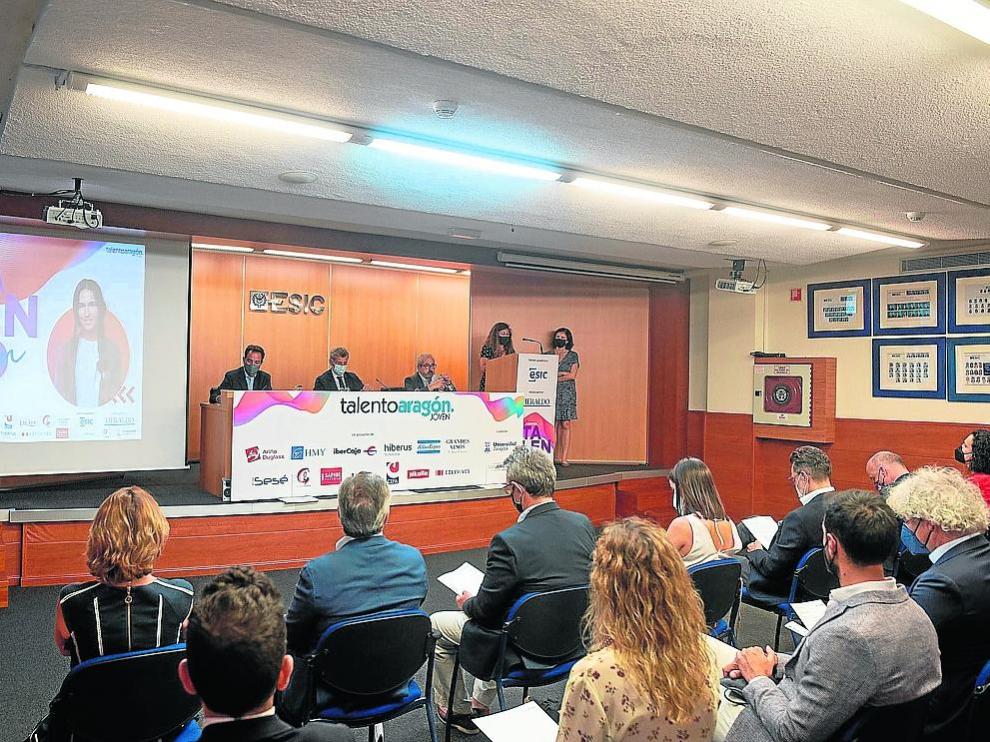 Acto de clausura de la V edición del programa ‘Talento Aragón Joven’ en Zaragoza