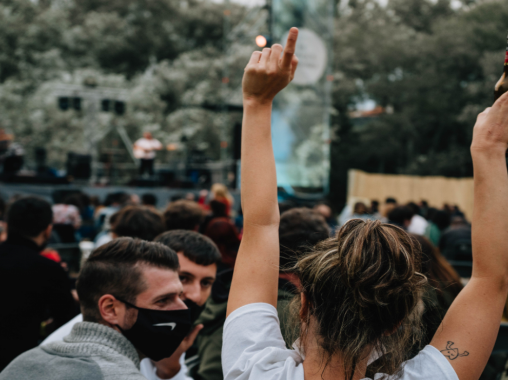 Ambiente en el último concierto de El Bosque Sonoro en Mozota.