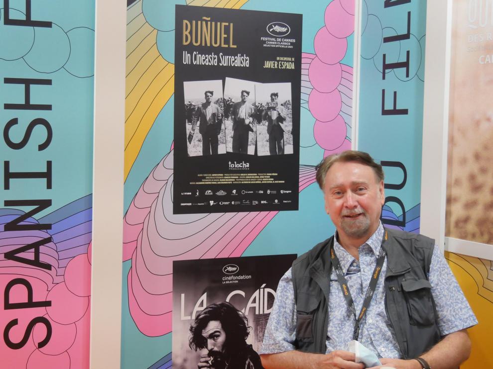El cineasta aragonés Javier Espada, ayer en Cannes.