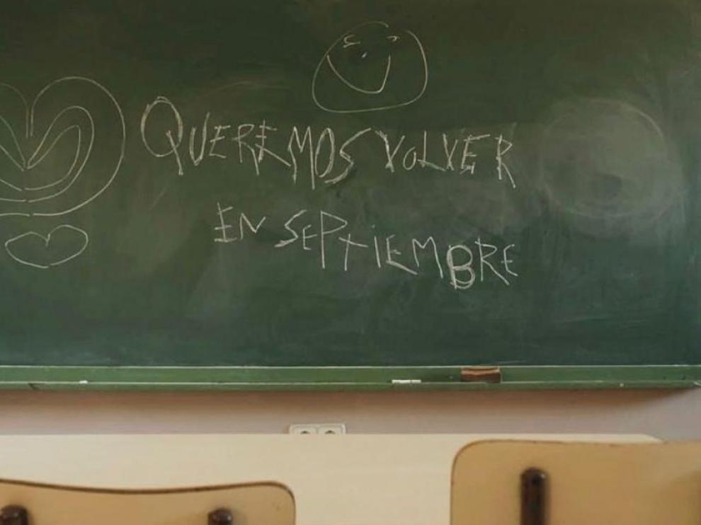 Pizarra de la escuela.